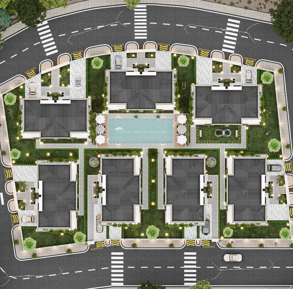 The Mandarin site plan and olympic pool