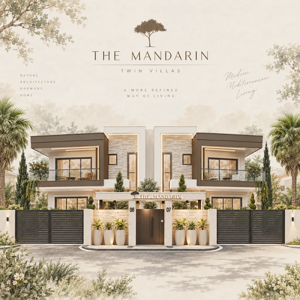 The Mandarin twin villa front facade